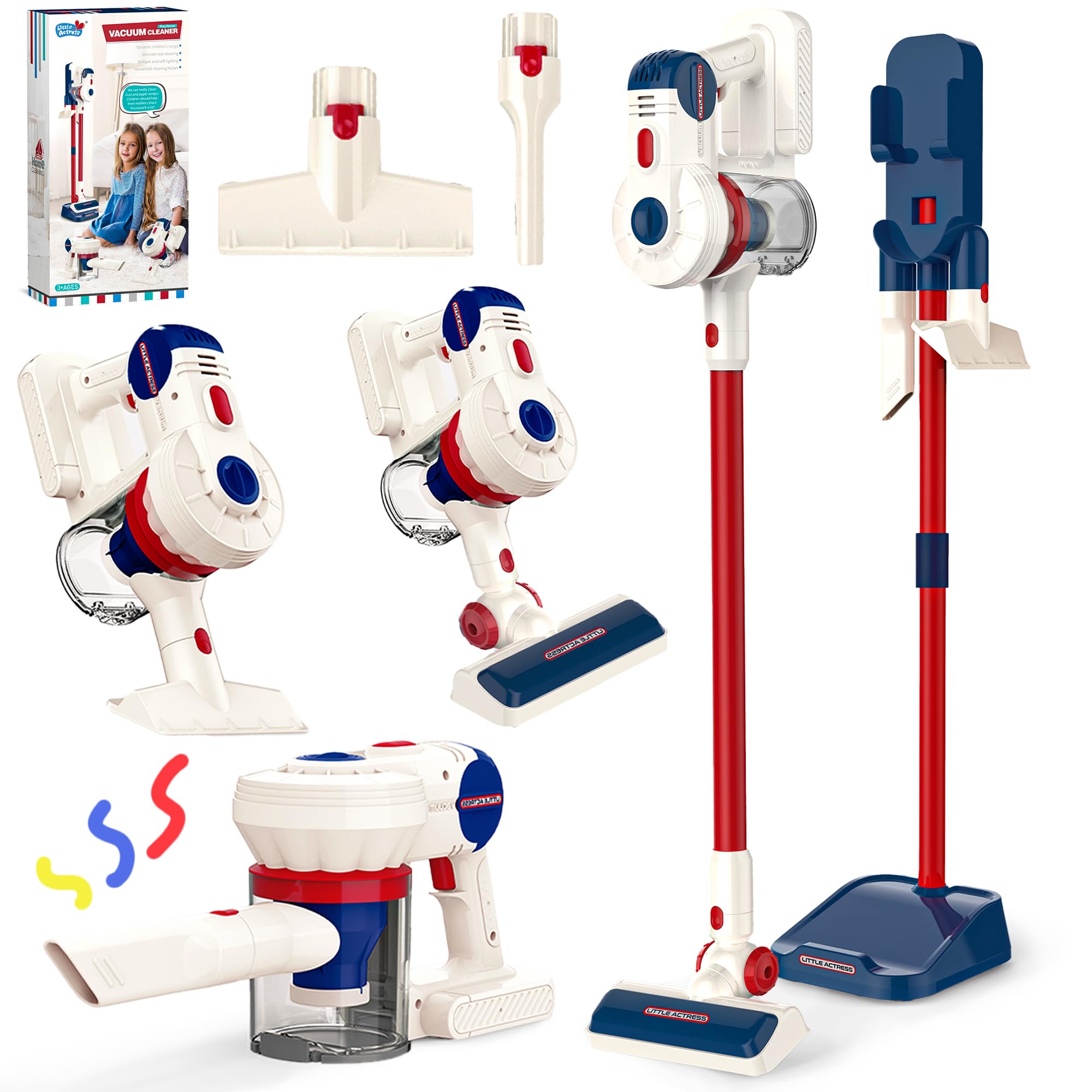 SMILESSKIDDO kids vacuum with 3-in-1 suction for interactive cleaning play.