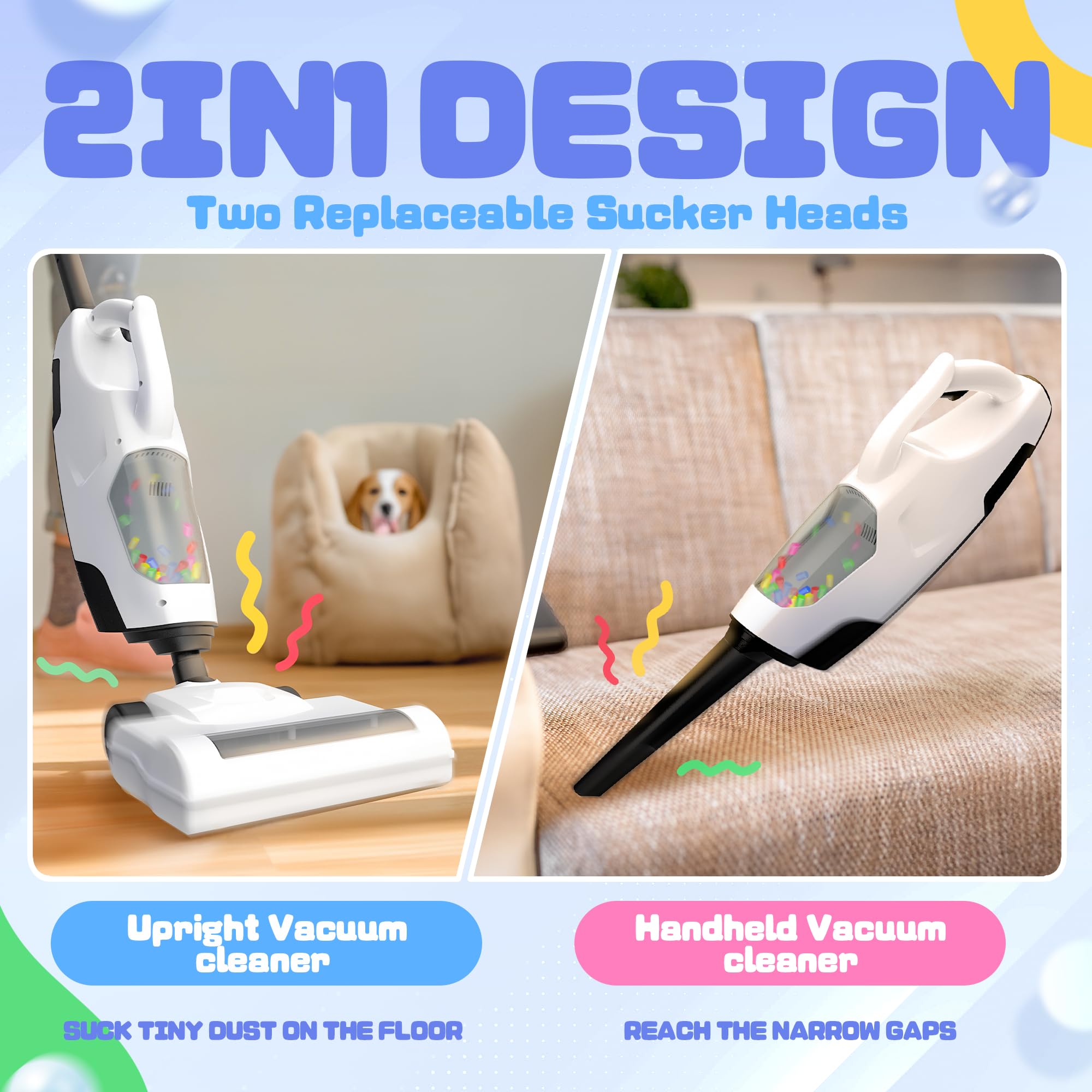 SMILESSKIDDO Kids Vacuum beads popping during play time
