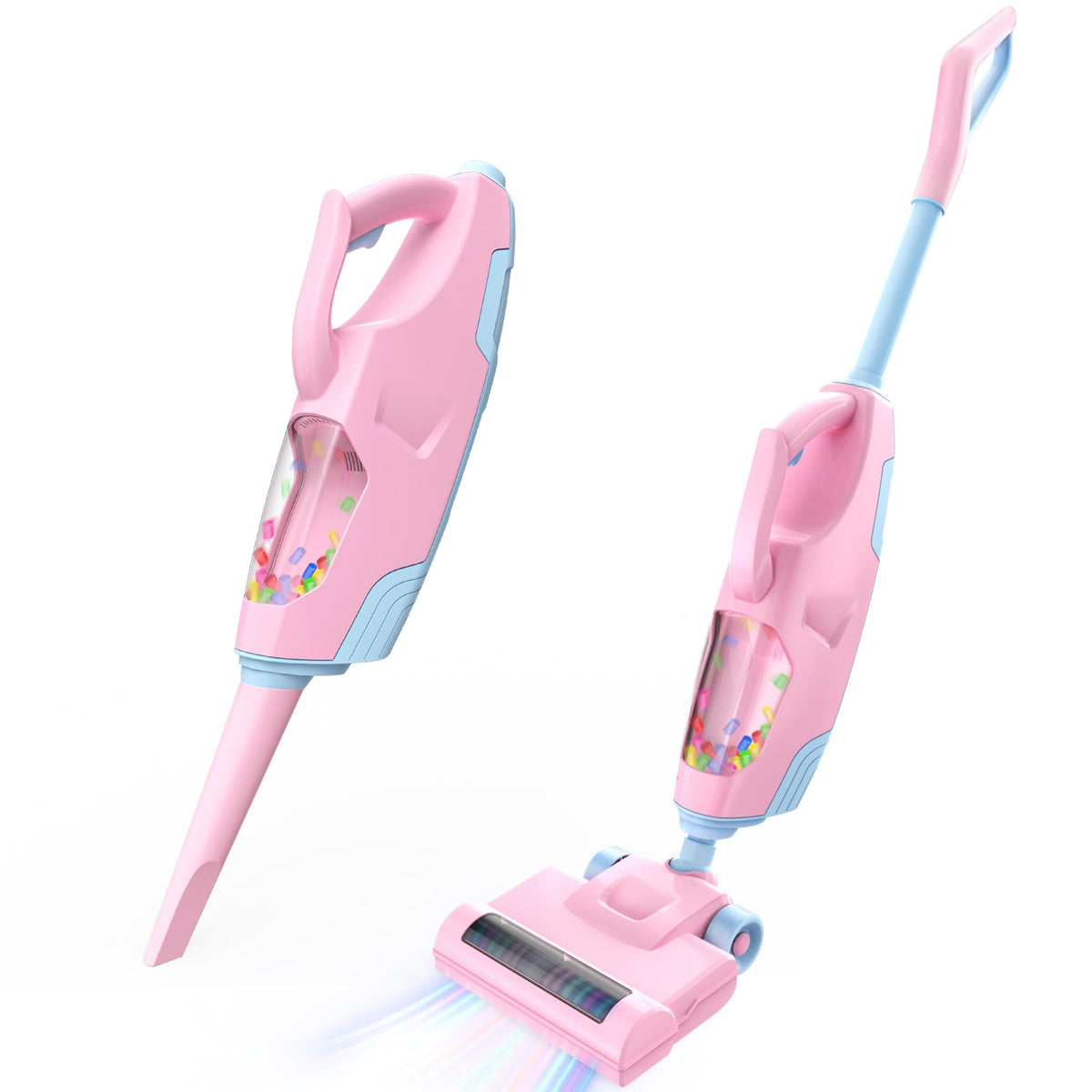 SMILESSKIDDO kids vacuum pink beads spinning for engaging play.