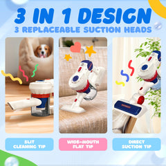 SMILESSKIDDO kids vacuum real suction to power pretend cleaning sessions.