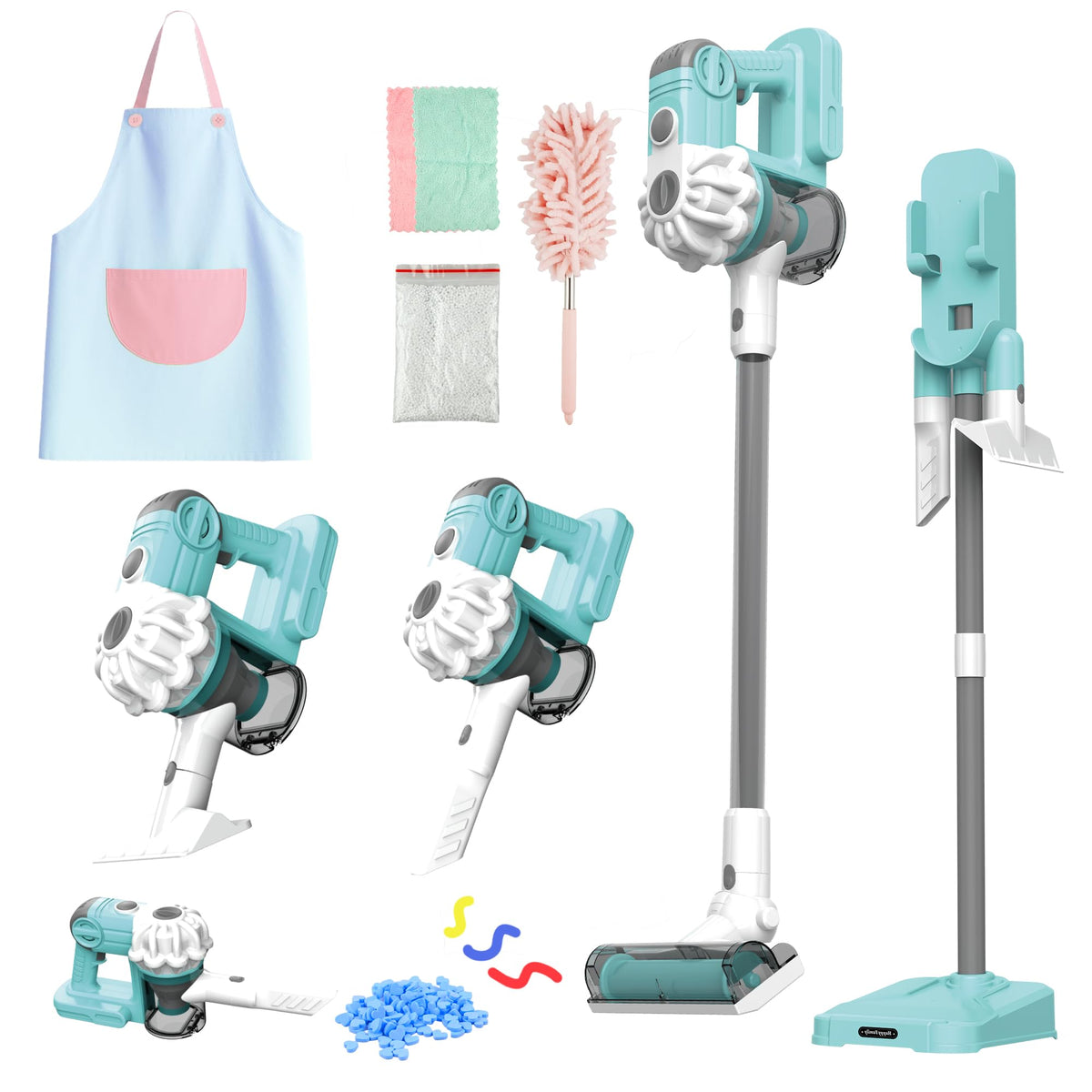 SMILESSKIDDO kids vacuum showing real suction for pretend cleaning