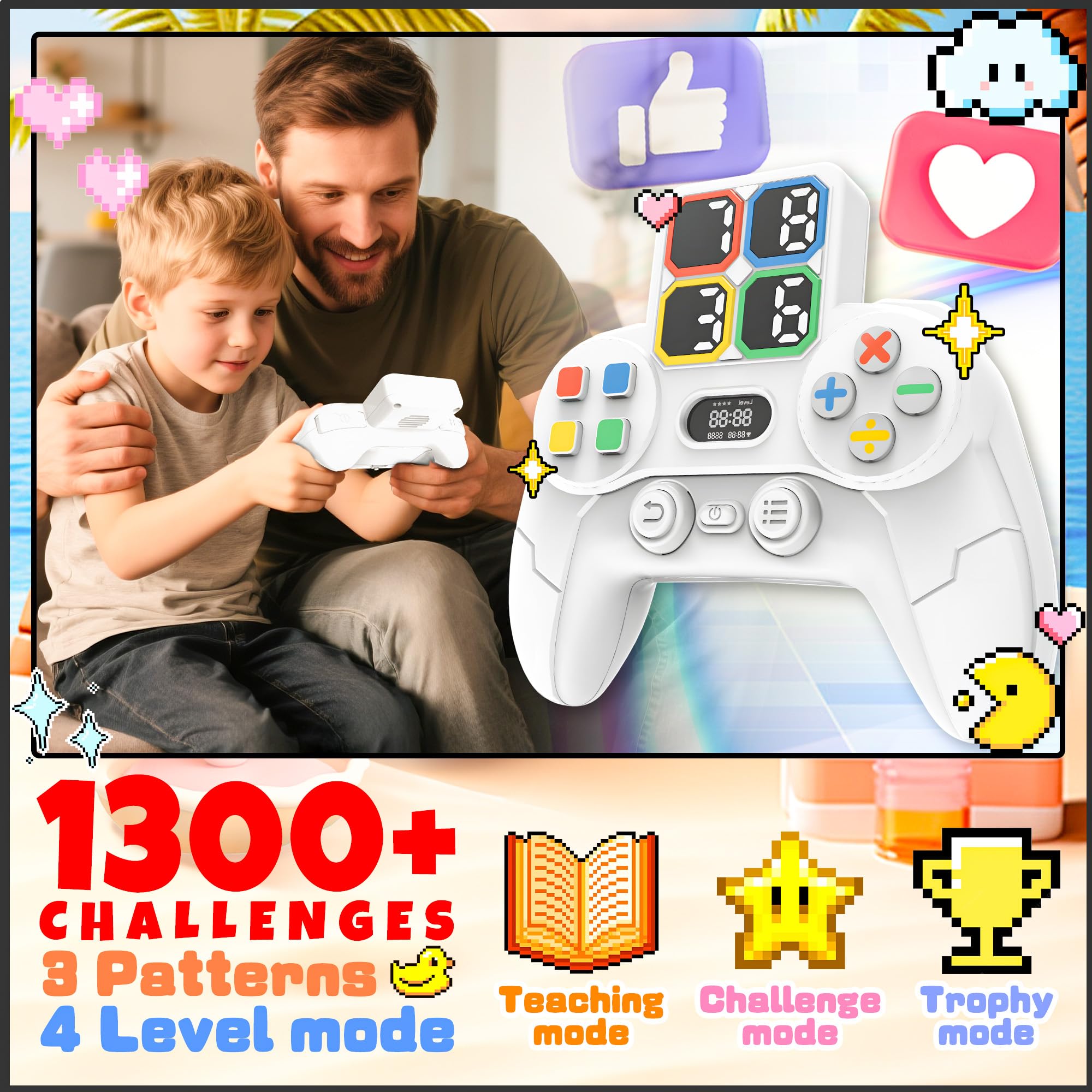 SMILESSKIDDO Math Games digital screen with challenges to boost quick thinking