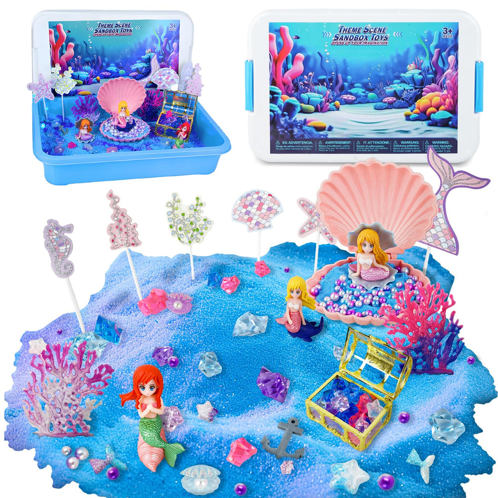 SMILESSKIDDO ocean sensory kit image showing mermaid play scene for creative storytelling