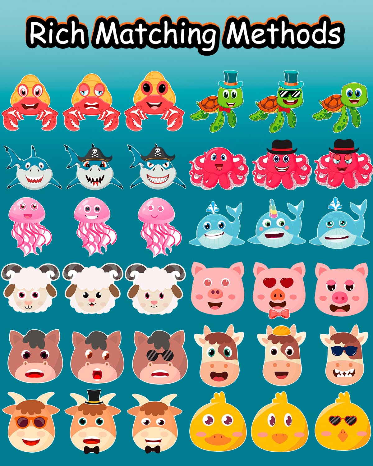 SmilinFit sea animals stickers for ocean-themed crafts and classroom decorations