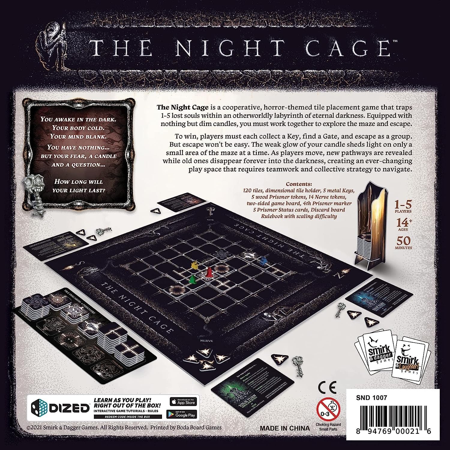 Smirk & Dagger Night Cage keys and exit focus for tense puzzle solving.