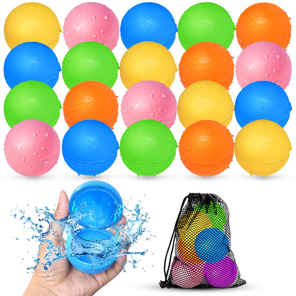 Smirodi 20Pcs reusable water balloons packaging display for quick outdoor play.