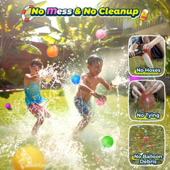 Smirodi kids enjoying pool and beach play with 18 balloons in action