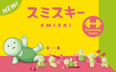 Smiski Dreams glow exercising figure perched on a shelf, adding playful ambience