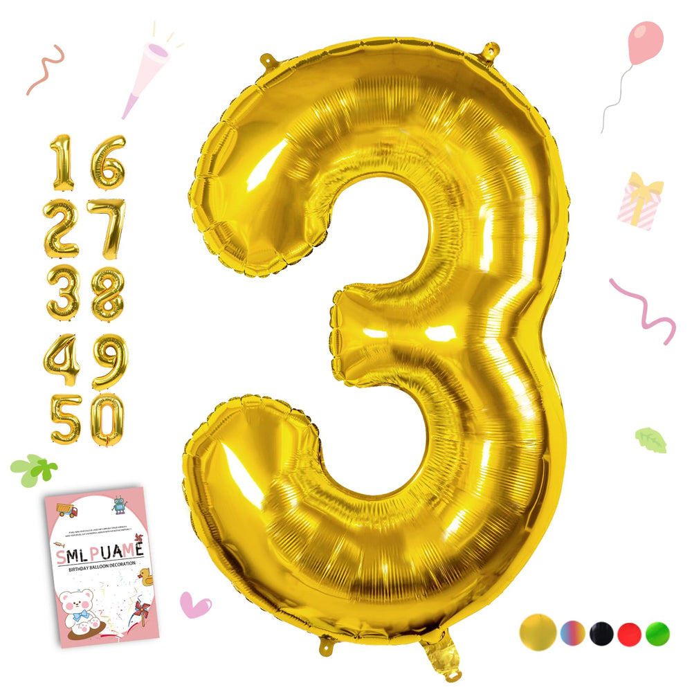 Smlpuame 40-inch number balloon 0 for bold party decorations