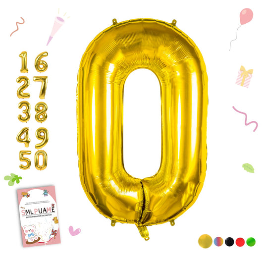 Smlpuame 40-inch number balloon 0 for milestone celebrations and photo-worthy decor.