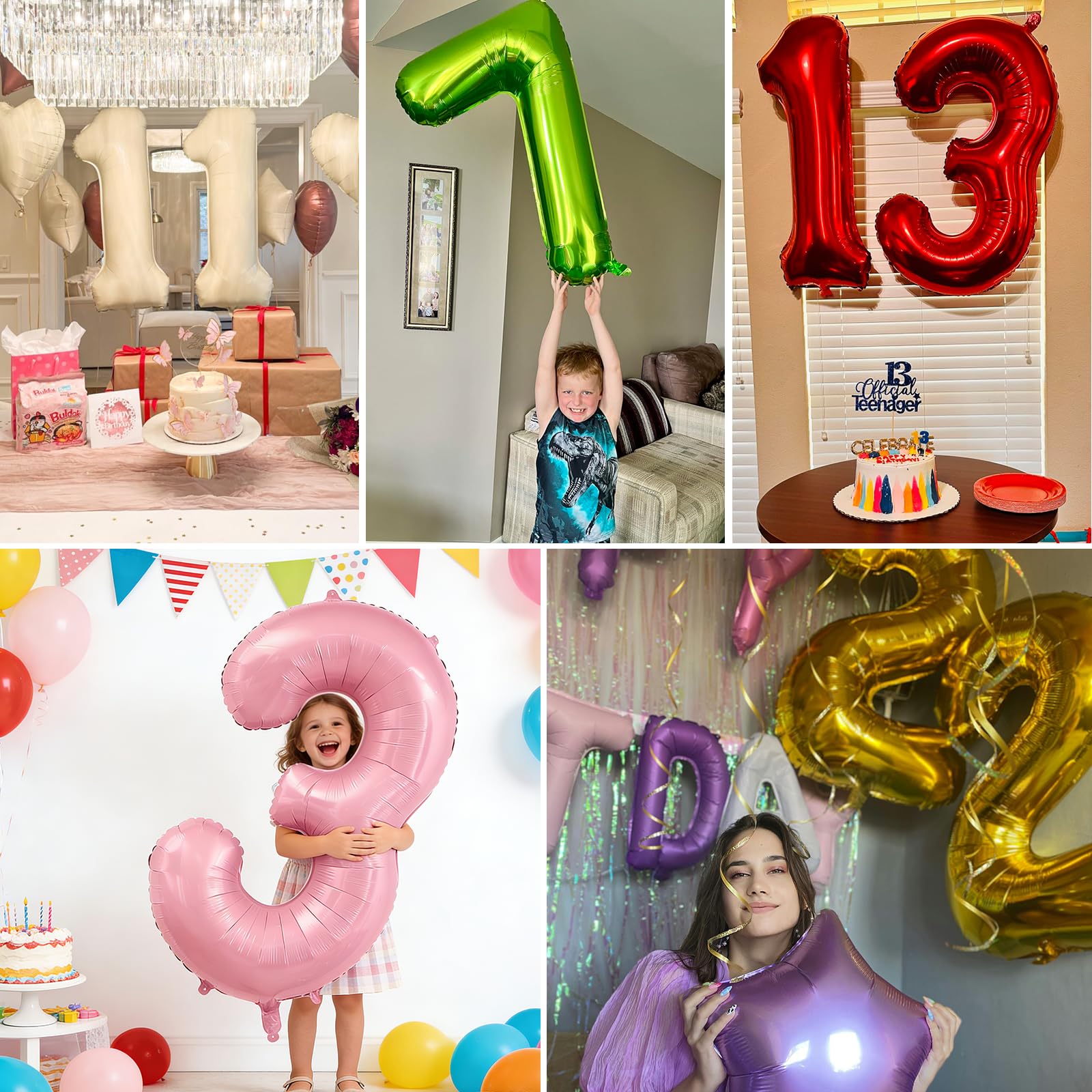 Smlpuame 40-inch gold numeric balloon makes photos feel magical