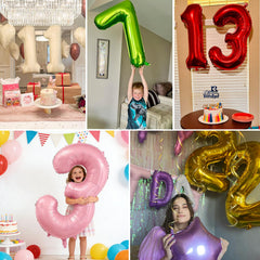 Smlpuame 40-inch gold numeric balloon makes photos feel magical