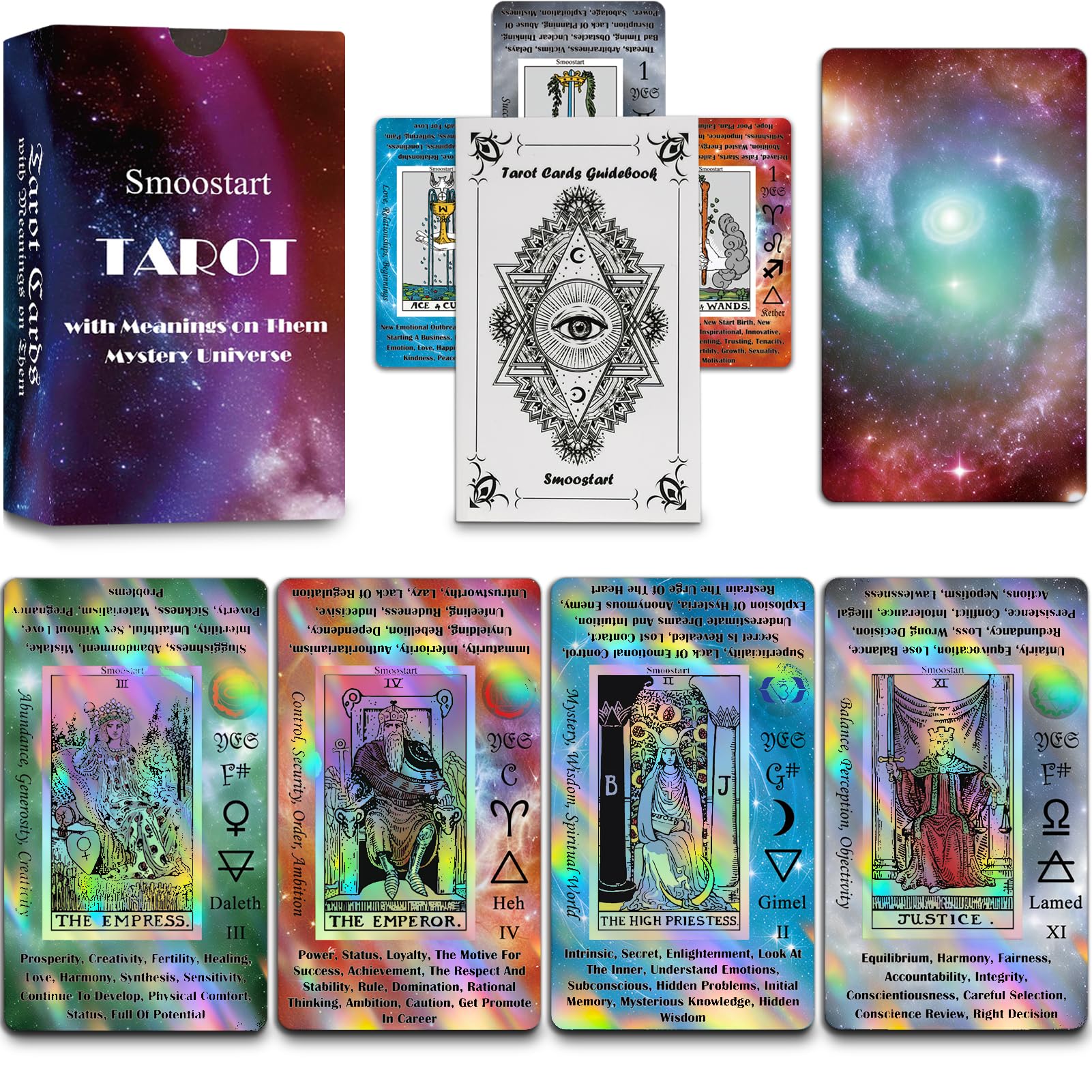 Smoostart tarot cards for beginners with meanings to guide new readers