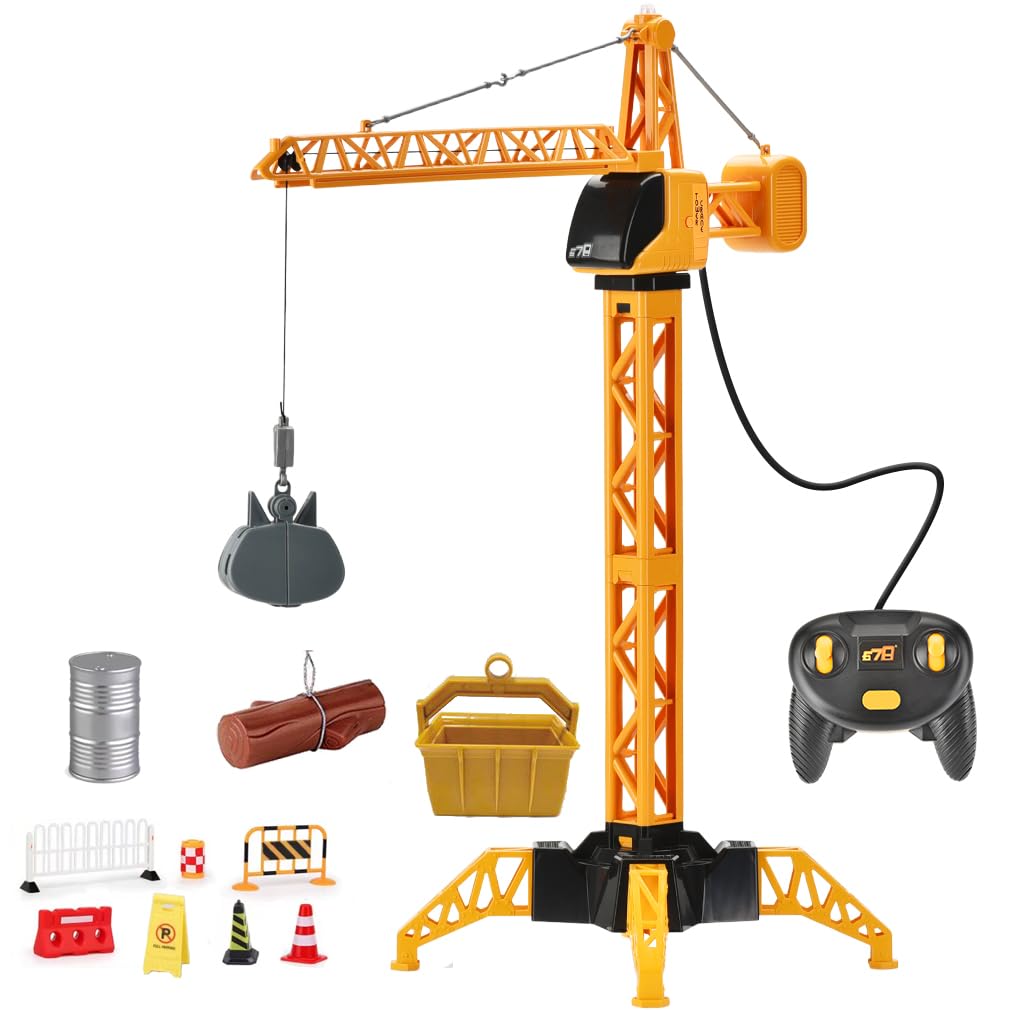 SNACKTANT 28-inch crane toy with LED top lights for engaging STEM play