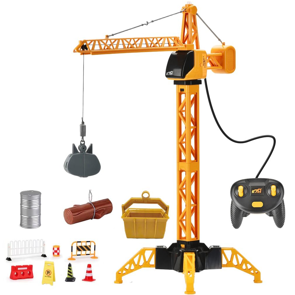 SNACKTANT 28-inch crane toy with LED top lights for engaging STEM play