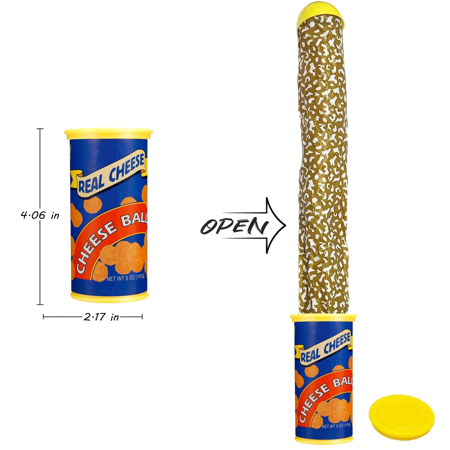 SnaFununy blue prank can snake pops out for quick laughs