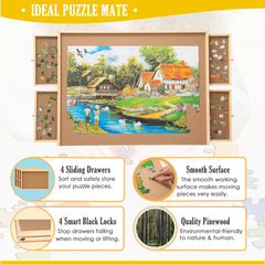 Snail Jumbo Puzzle Board edge edging helps prevent pieces from slipping.