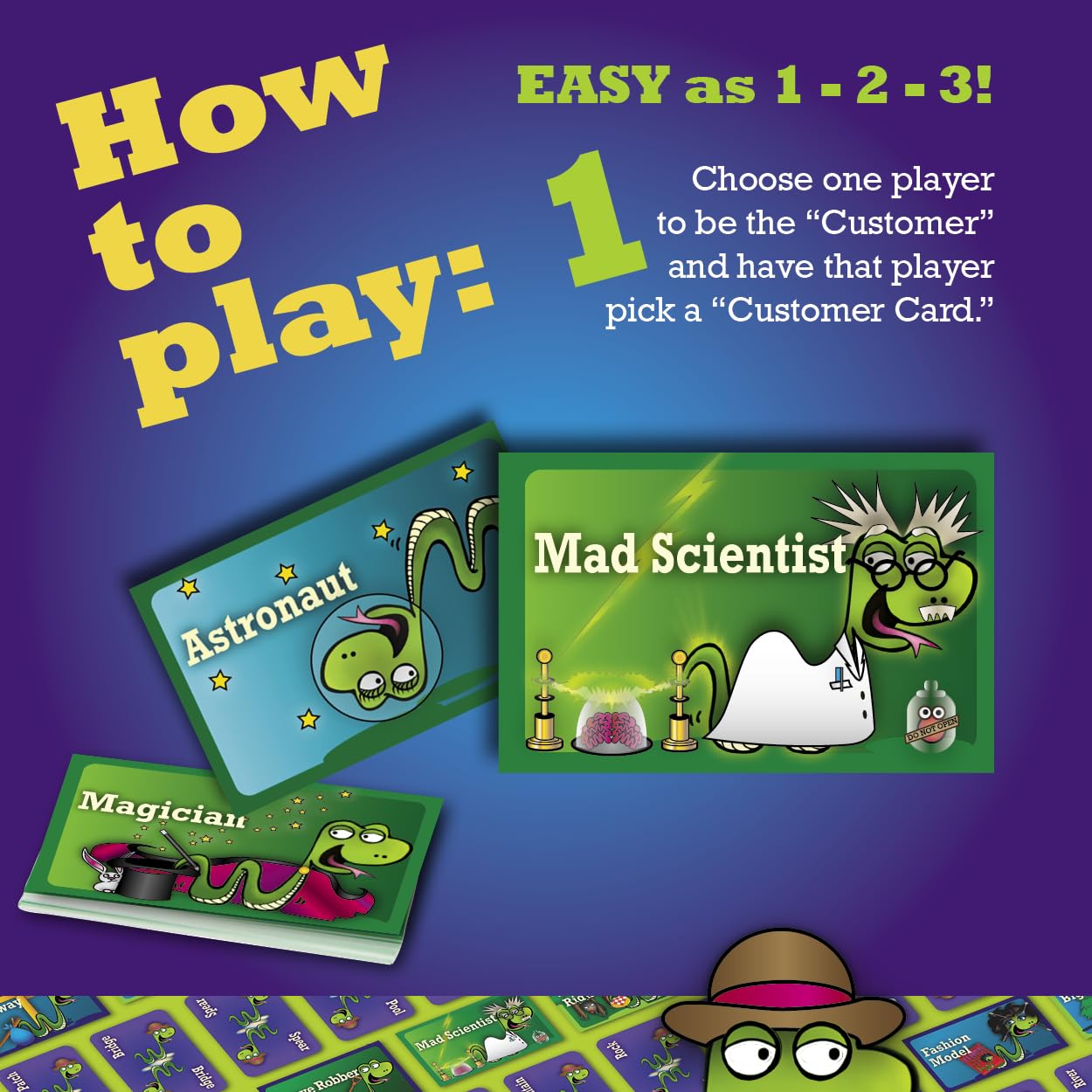 SNAKE OIL customer cards ready for lively role-play rounds.