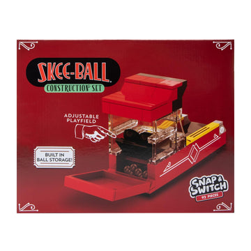 Snap and Switch skee-ball ball return storage highlights built-in convenience.