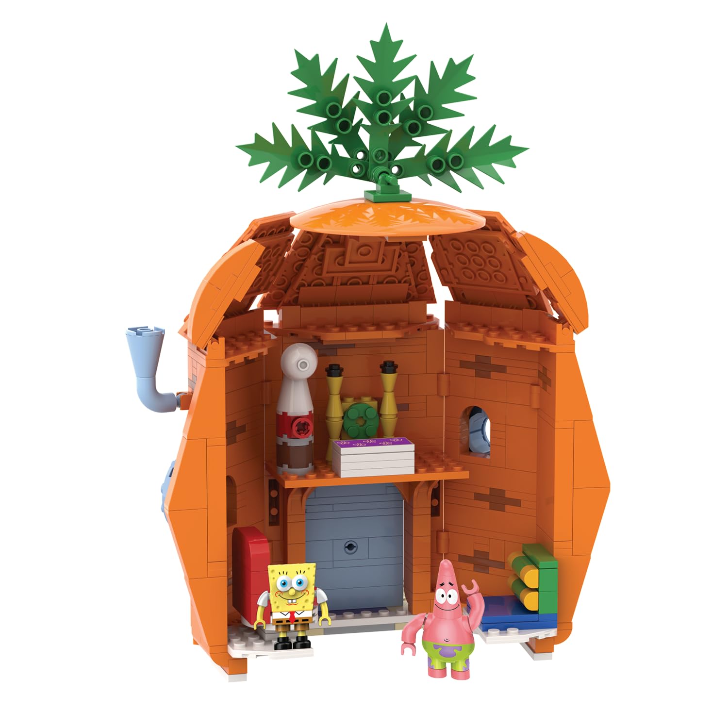 Snap & Switch Spongebob Pineapple House interior with detailed rooms encourages storytelling.