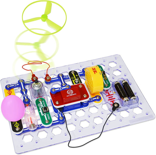 Snap Circuits Jr. Select manual showcasing project steps