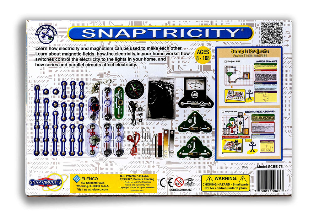 Snap Circuits Snaptricity switches and fan module—learn circuit control safely.