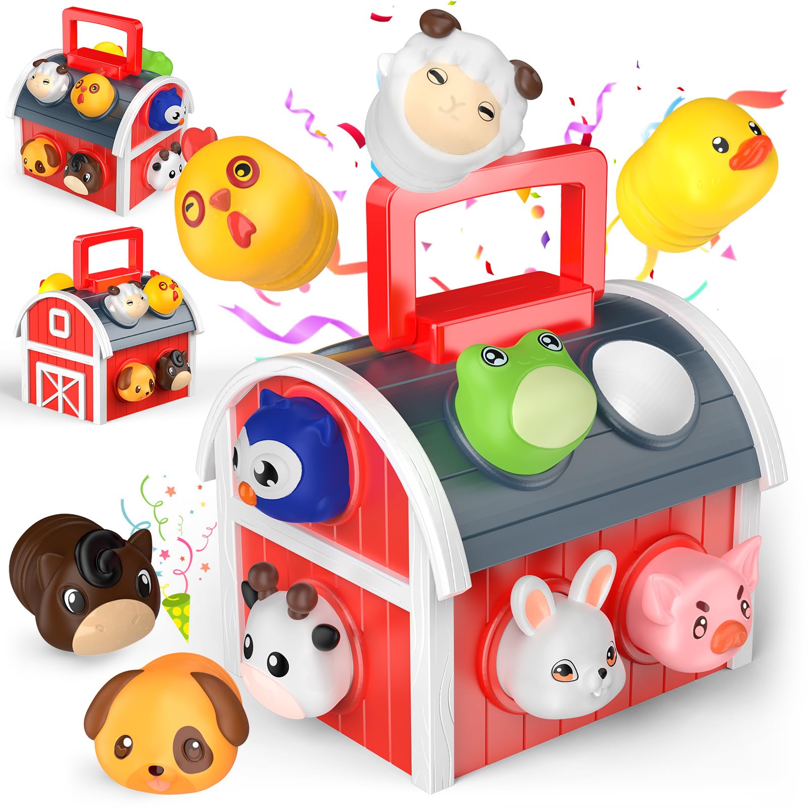 SnapGlowz farm animals toy set for toddlers encourages imaginative play and early learning.