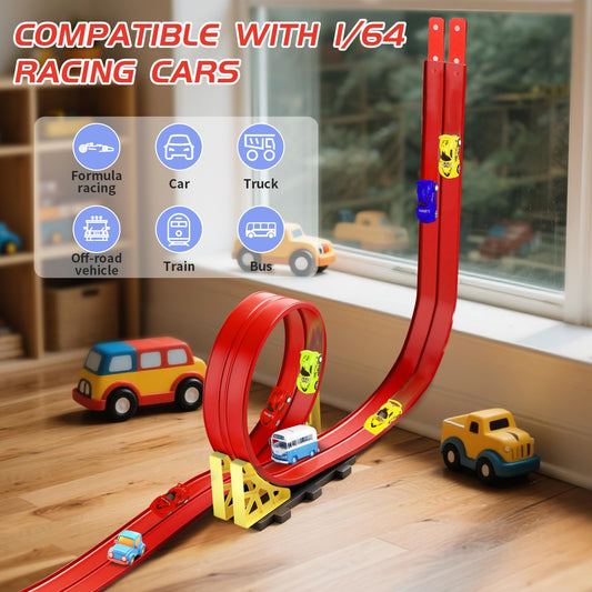 Snidov bendable track demonstrating unlimited layout options