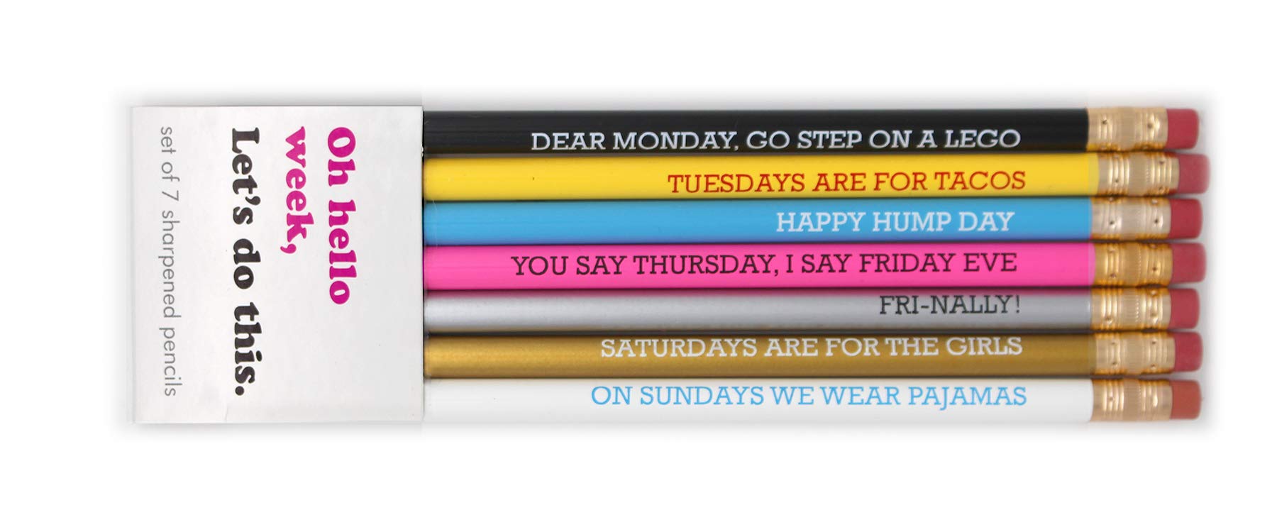 SNIFTY Oh Hello Week pencils color arrangement ideal for color-coding tasks
