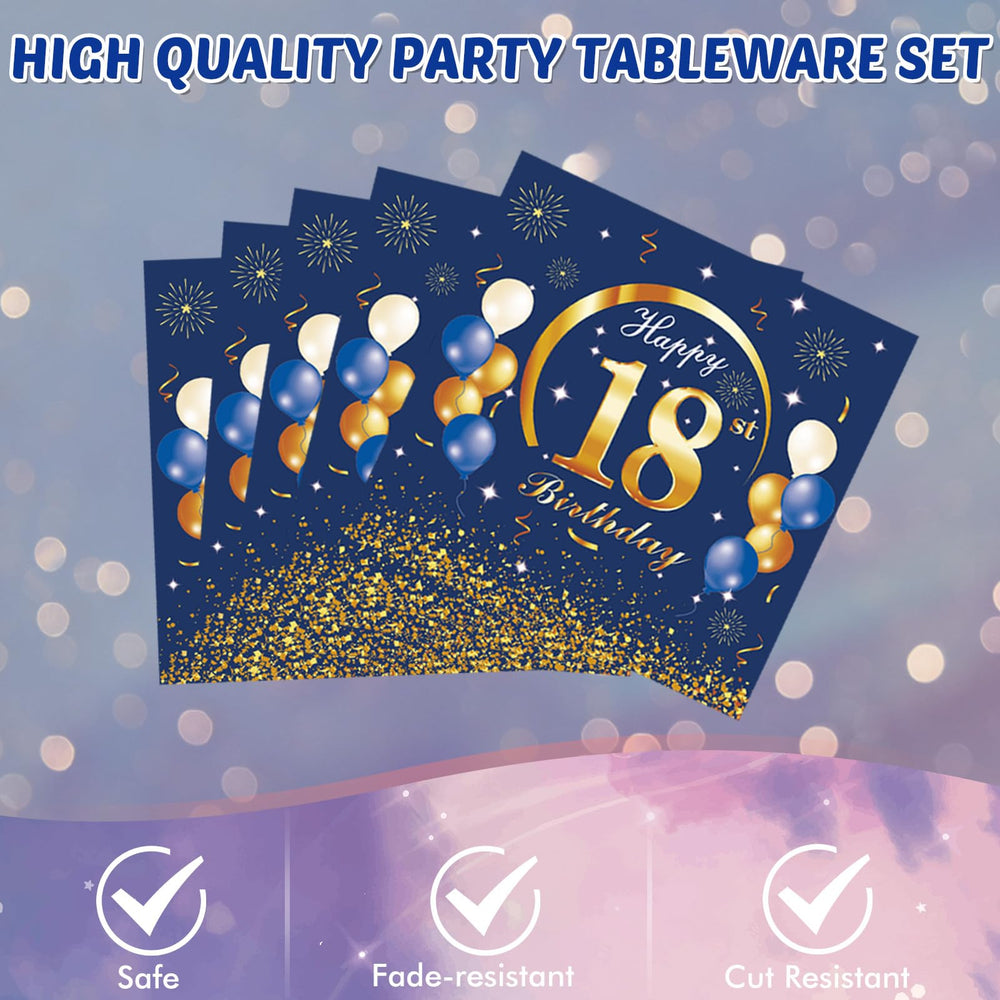SNIMICS 18th birthday party table set creates a coordinated look