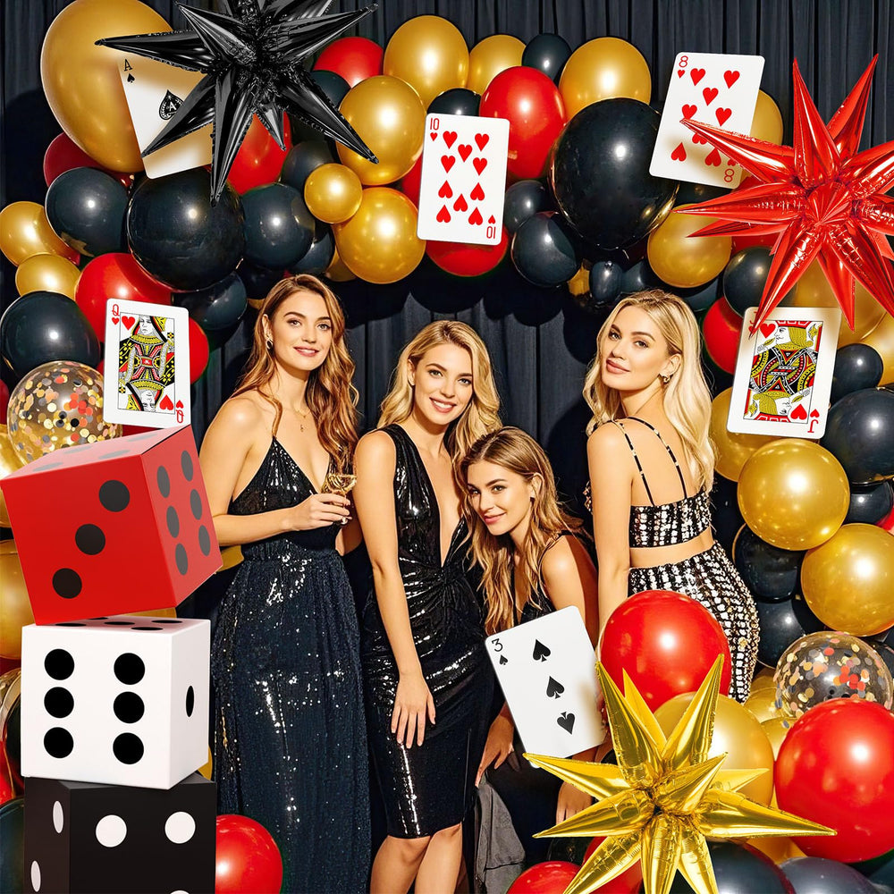 SNLN casino party photo props boost memories during celebrations.