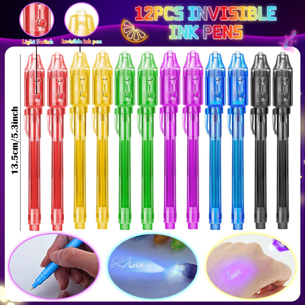 SNLN invisible ink pens in six colors for secret notes