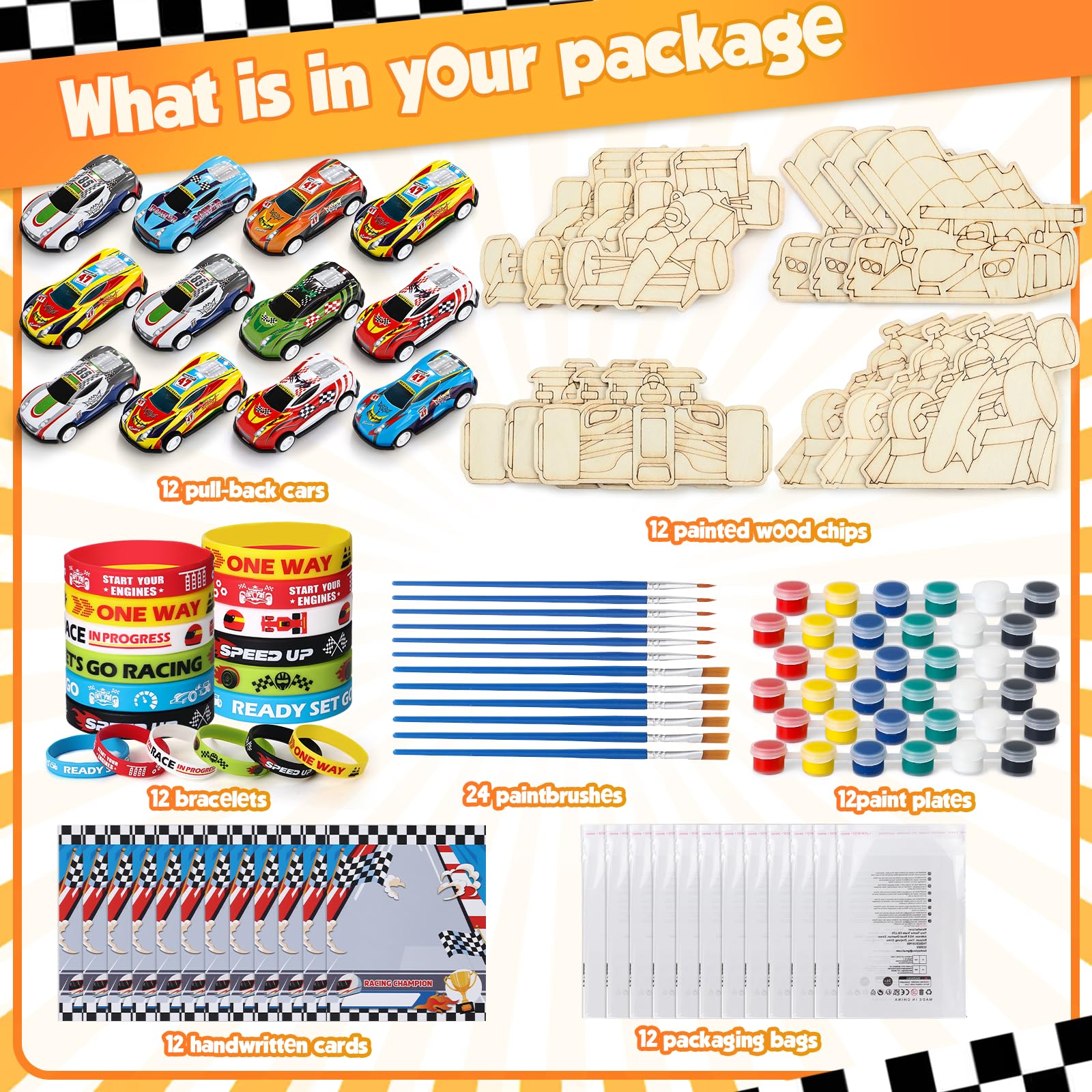 SNLN mini pull-back race cars for playtime or prizes.