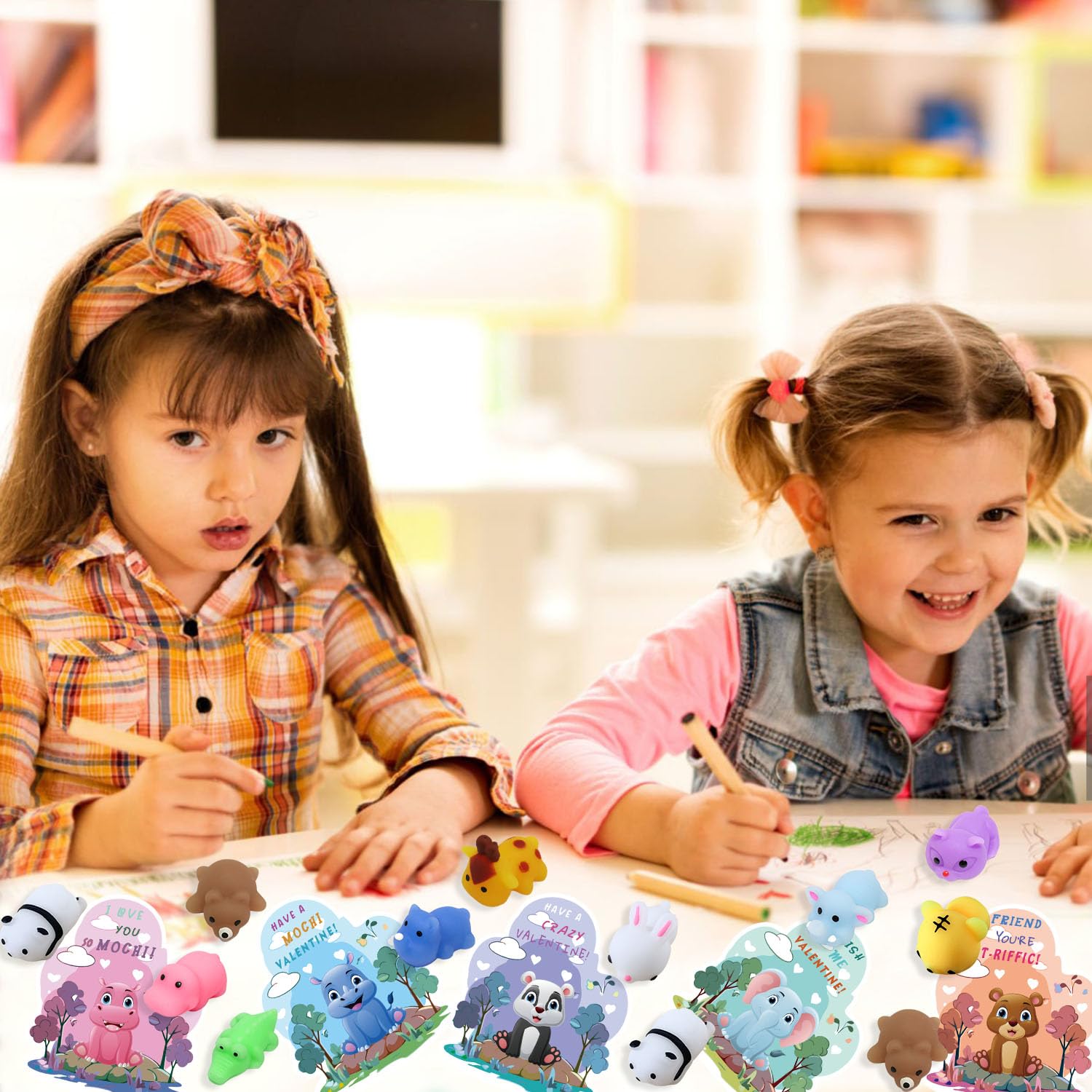 SNMEIKUN valentines exchange prizes grab-and-go setup supports classroom celebrations.