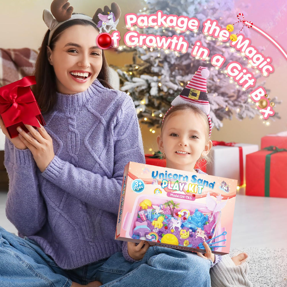 Snookids gift-ready unicorn sand set for birthdays and holidays