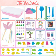 Snookids 24 sand molds featuring unicorns and castles for kids