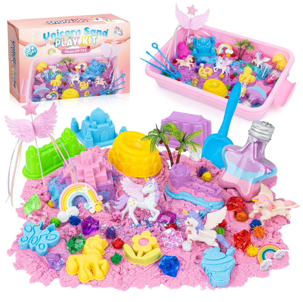 Snookids sensory bin with magic sand 162pcs for creative play
