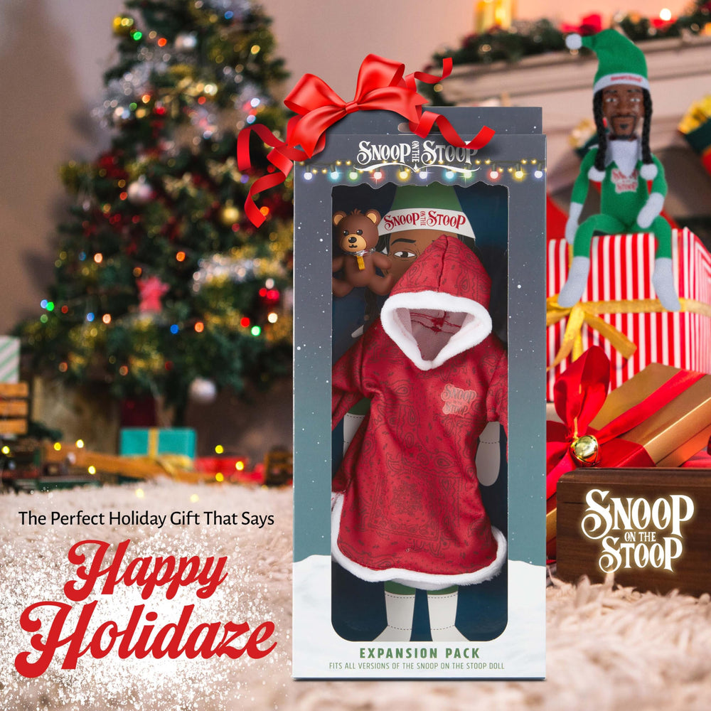 Snoop Dogg Pajama festive display setup creates a playful decor focal point.