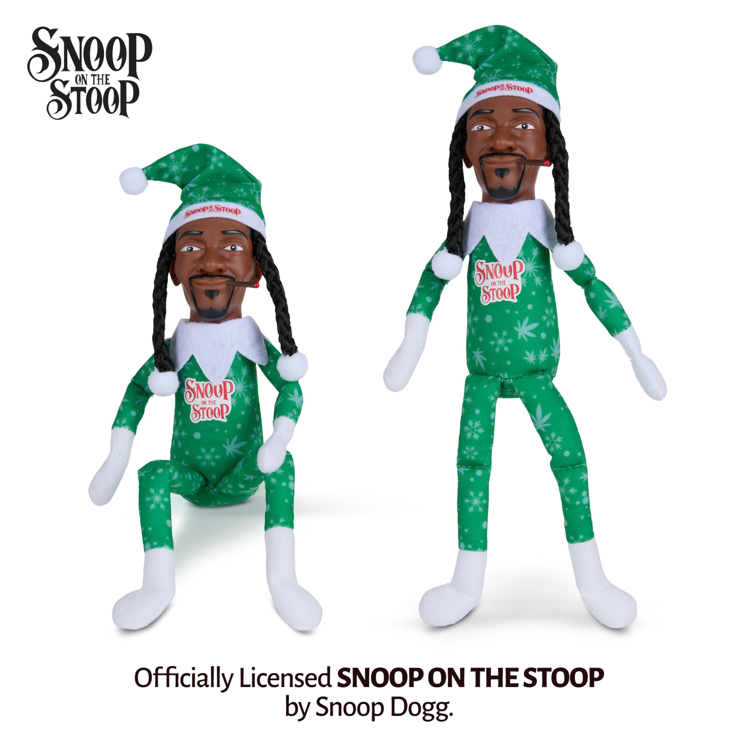 Snoop on the Stoop elf with tilted Santa hat adds West Coast flair to the tree