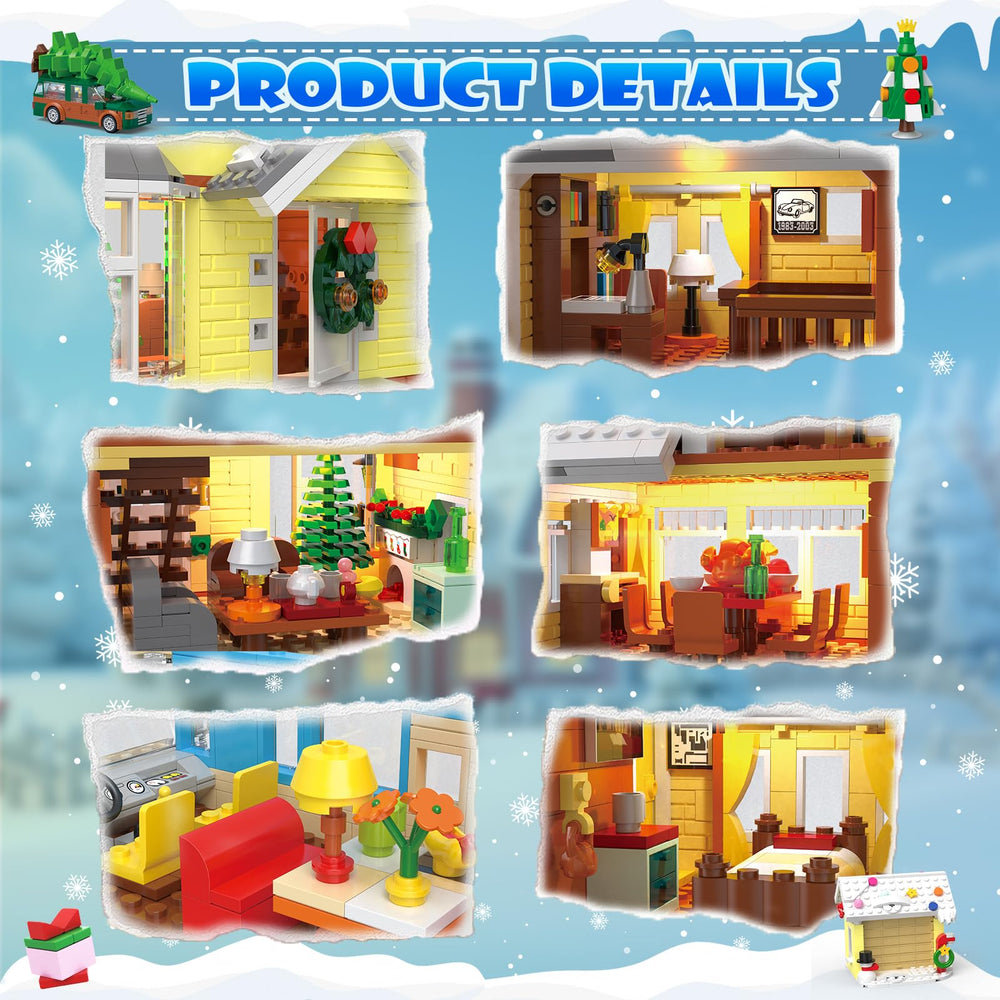 Snow Village Building Set garage shot emphasizing sturdy bricks for long-term display