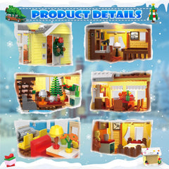Snow Village Building Set garage shot emphasizing sturdy bricks for long-term display