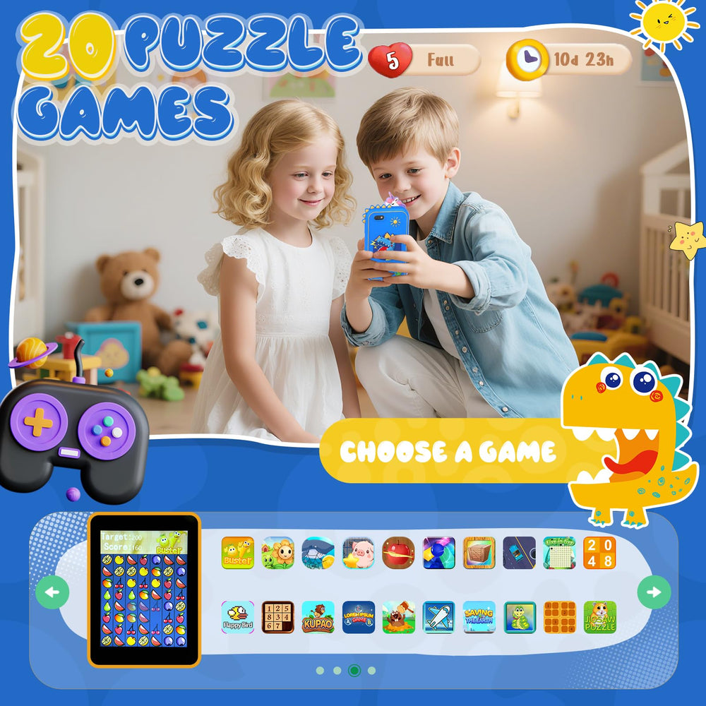 SnowCinda Kids Smart Phone durability with silicone case and glass protector for daily play