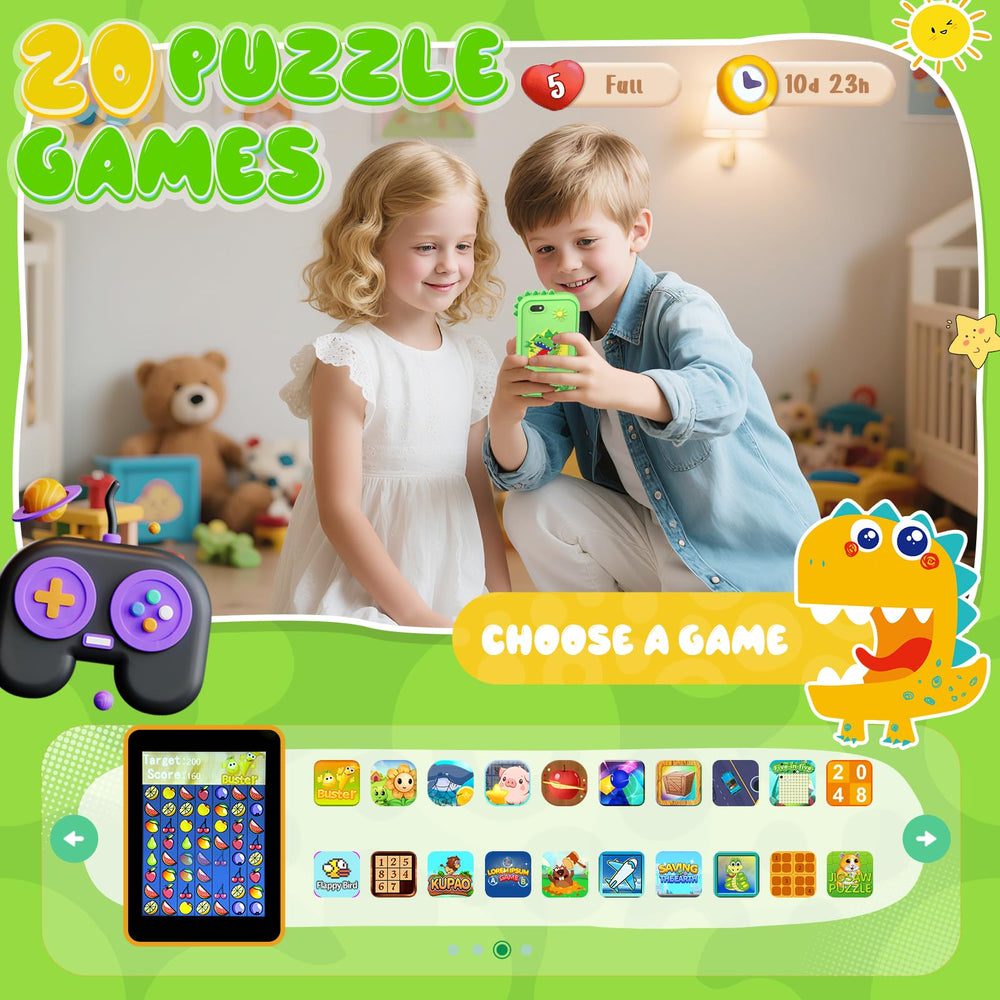 SnowCinda Kids Smart Phone protected by shockproof silicone case for durable play.