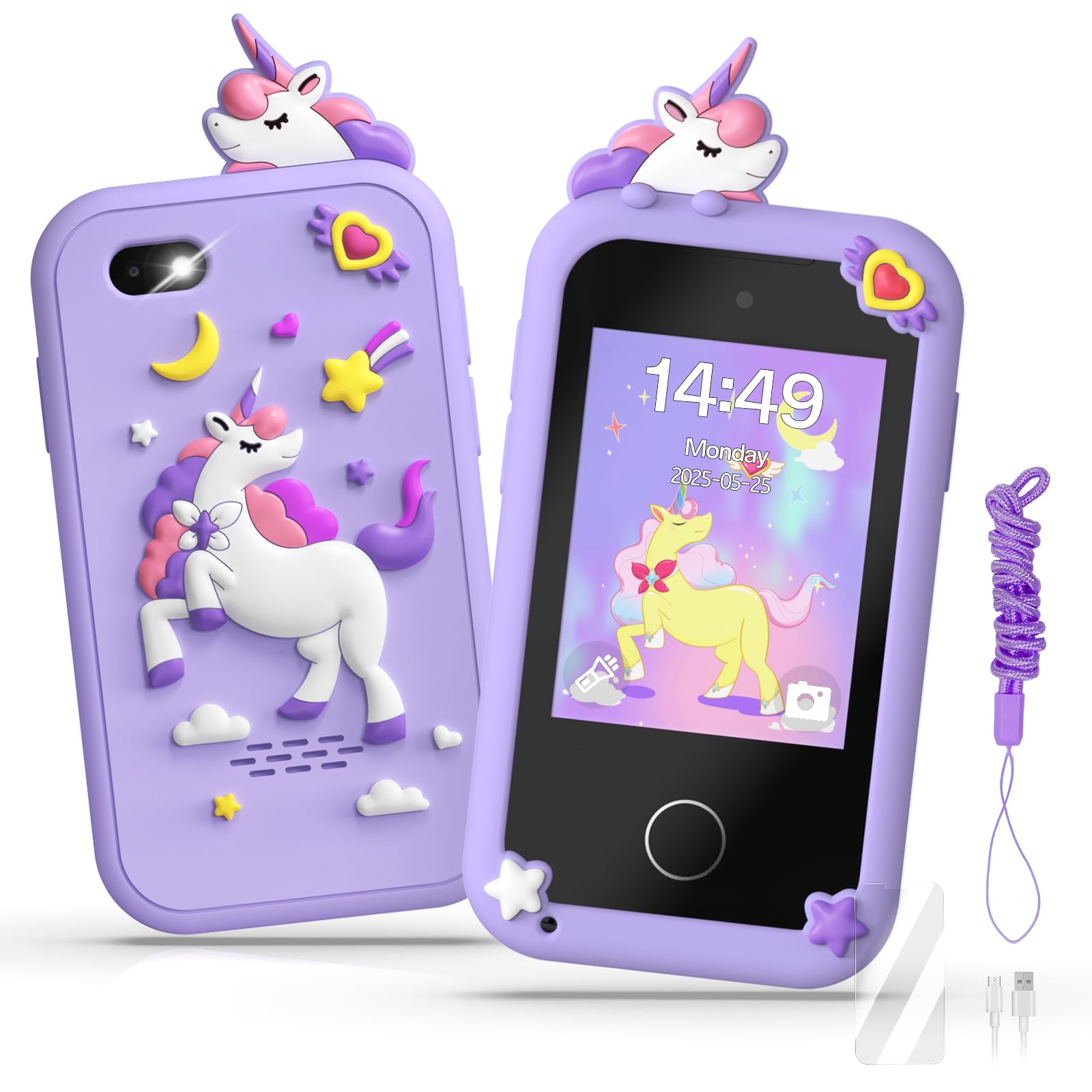 SnowCinda unicorn themed kid smart phone toy inspires imaginative play