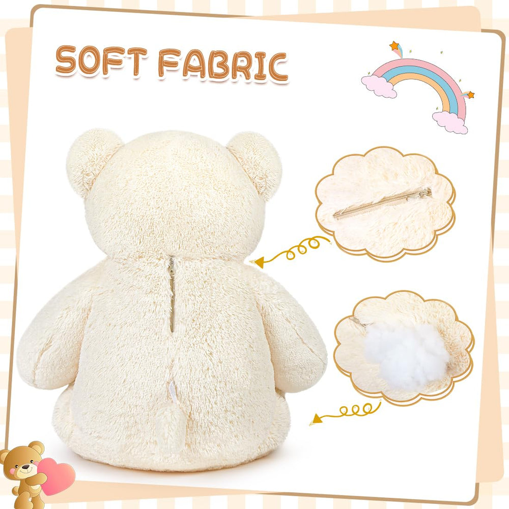SNOWOLF fluffy teddy bear in decorative gift box for celebrations.