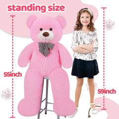 Snowolf Giant Pink Teddy Bear arrives in a gift box ready for gifting.