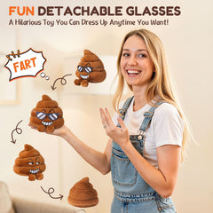 SnugBibble detachable glasses detail adds playful personality for pretend play.