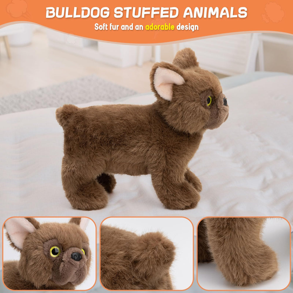 SnugBibble farting dog plush squeeze-action close-up demonstrates easy prank activation.