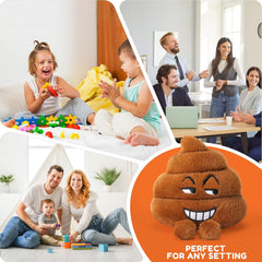 SnugBibble plush toy on a desk for office decor and lighthearted pranks.