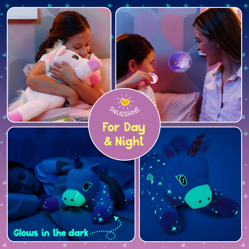 SNUGSHINE Flashlight Projector projects Glimmer scenes on walls for magical bedtime.